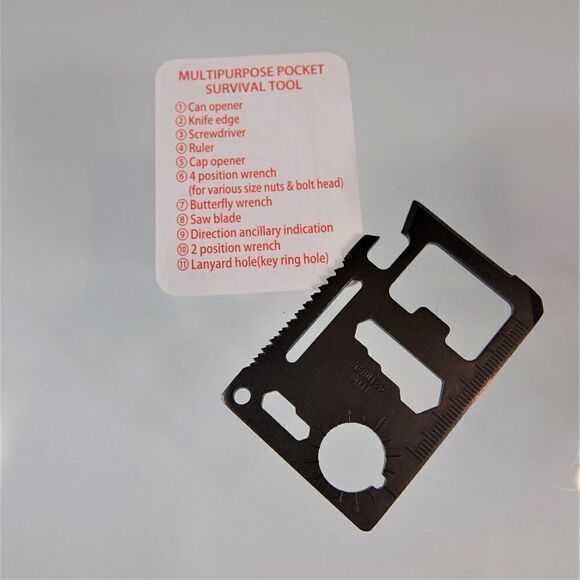 Multipurpose Pocket Survival Tool Stainless Steel - Picture 5 of 8